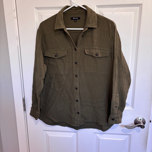 Madewell Lightspun Flap-Pocket Oversized Ex-Boyfriend Shirt - Picture 6 of 10